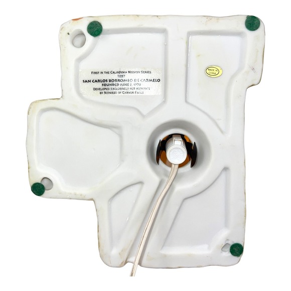 Mervyn's California MISSIONS SAN CARLOS BORROMEO lighted W/ original crosses VTG - Picture 11 of 12